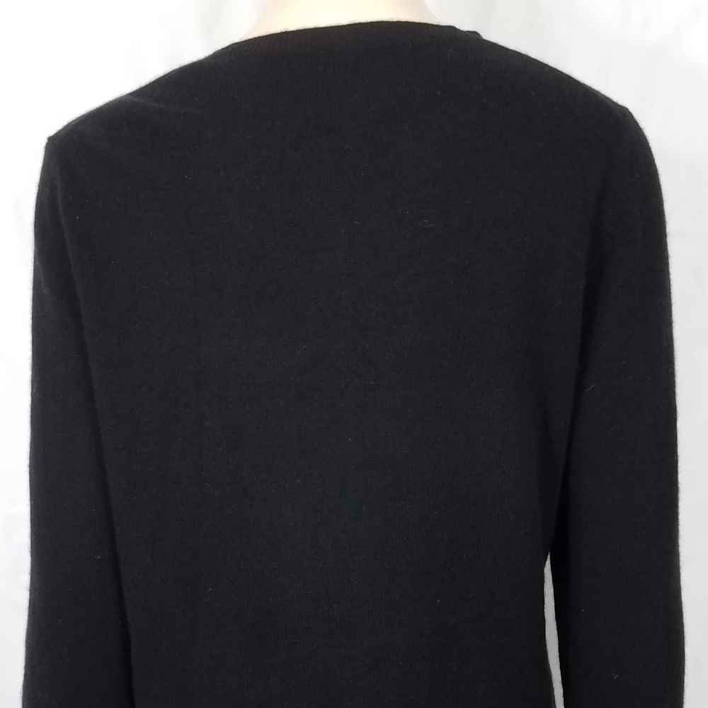 Apt. 9 black purple argyle Cashmere cardigan Large - Picture 6 of 8